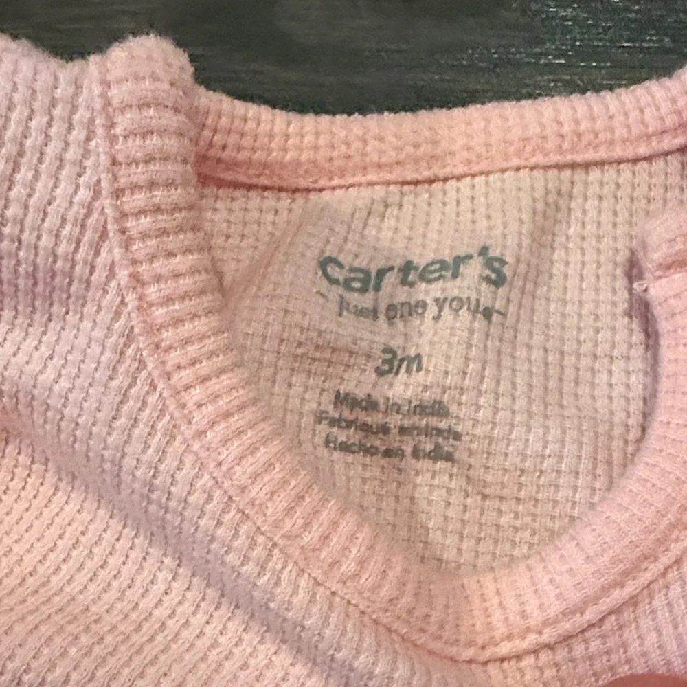 Carter's Pink Kids Matching Waffle Knit Flower Set